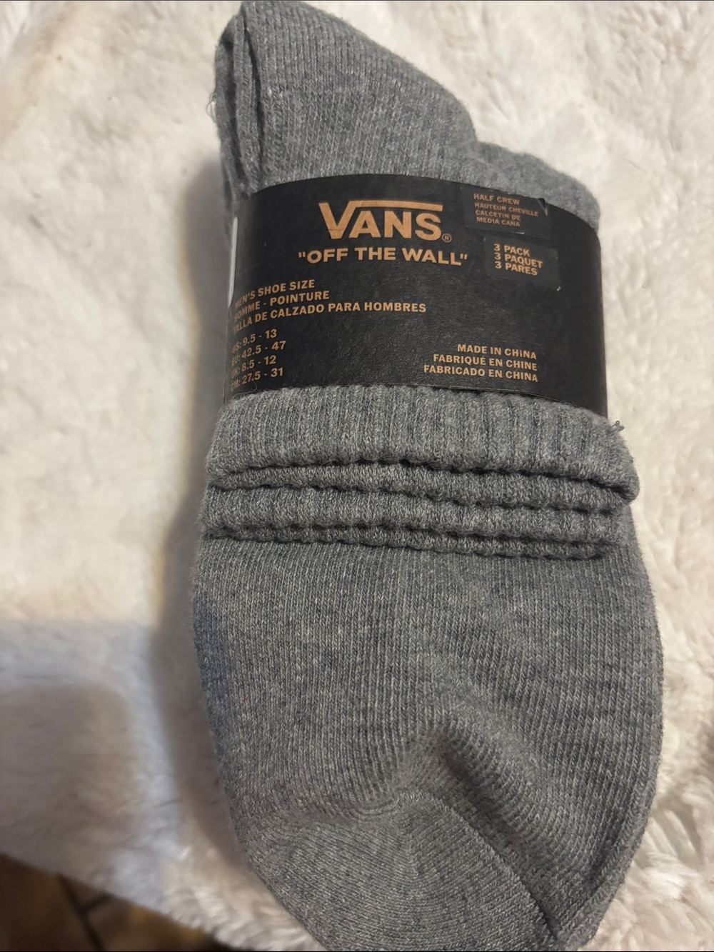 Vans Mens grey 3 pack